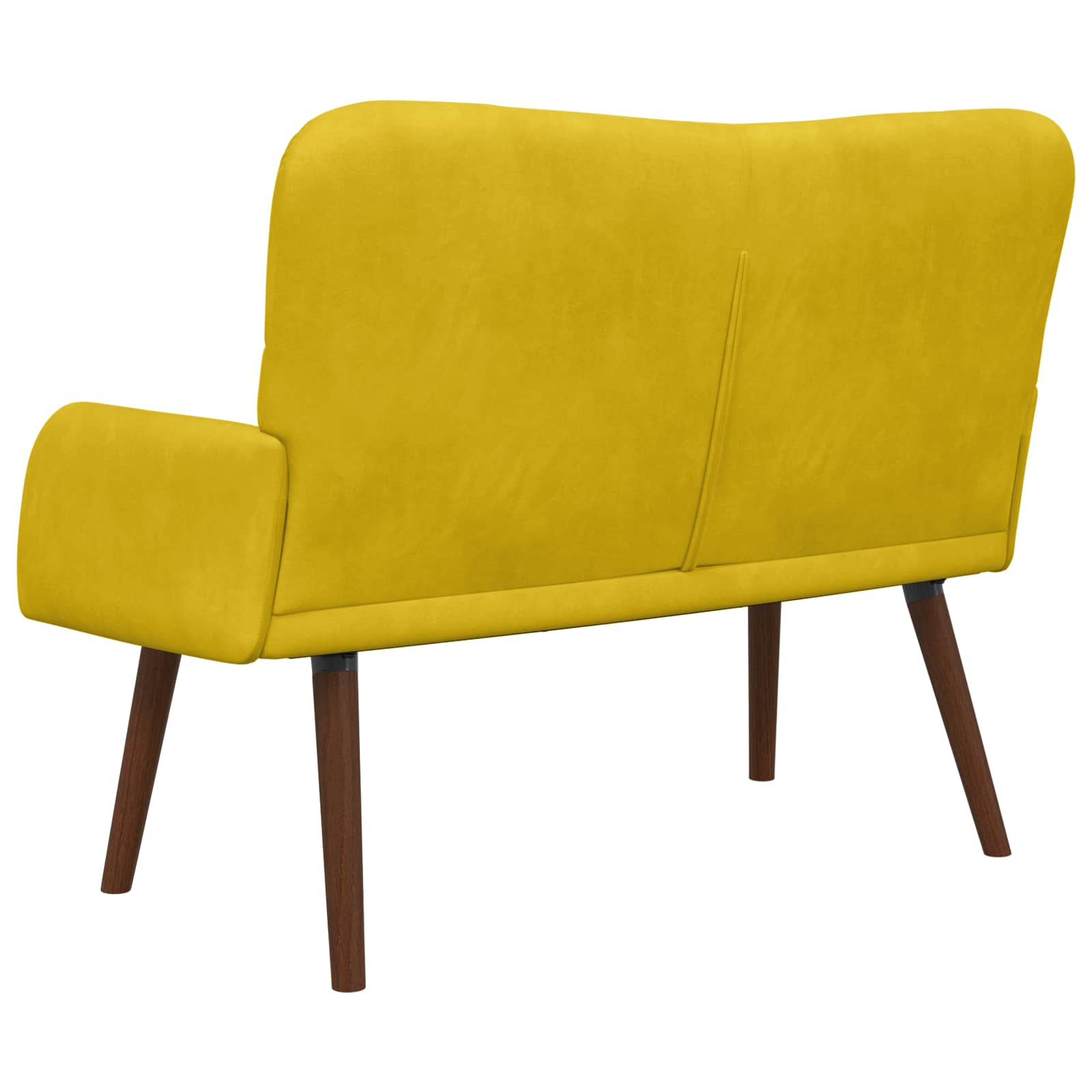 2-Sitzer Sofa Gelb 115 x 61 x 87 cm Samt (V)