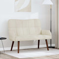 2-Sitzer Sofa Creme 115 x 61 x 87 cm Samt (V)