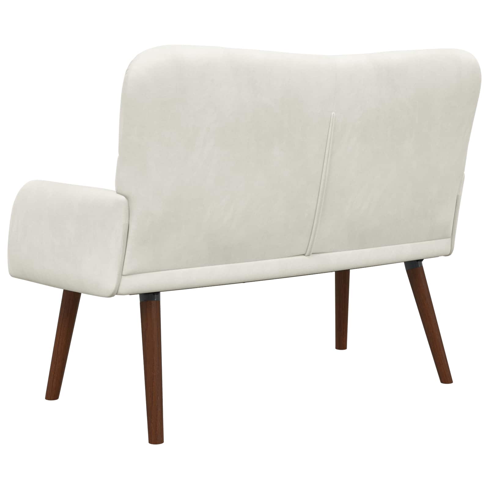 2-Sitzer Sofa Creme 115 x 61 x 87 cm Samt (V)