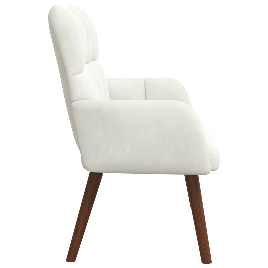 2-Sitzer Sofa Creme 115 x 61 x 87 cm Samt (V)