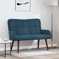 2-Sitzer Sofa Blau 115 x 61 x 87 cm Samt (V)