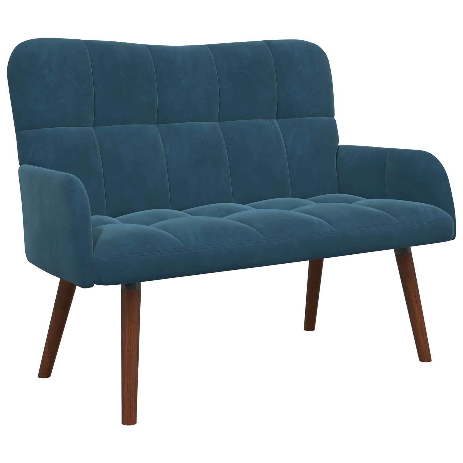 2-Sitzer Sofa Blau 115 x 61 x 87 cm Samt (V)