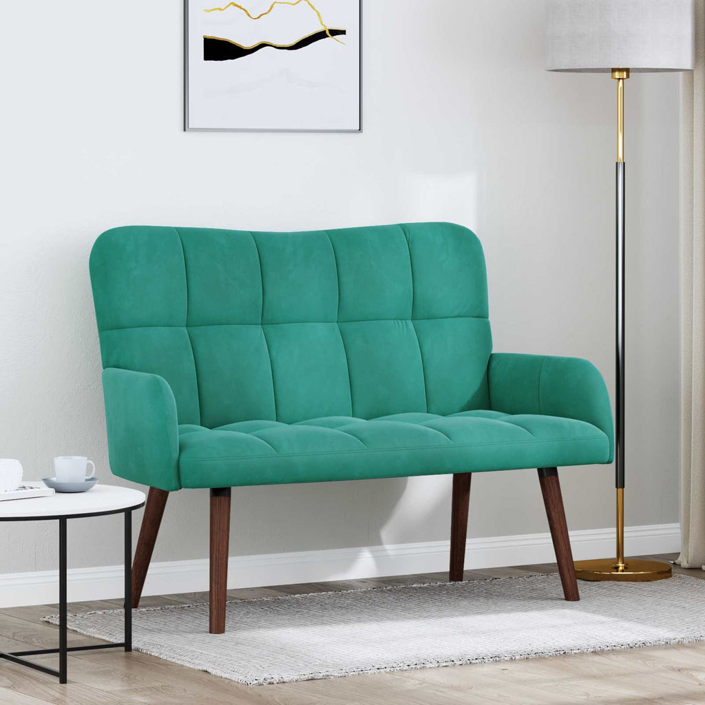 2-Sitzer Sofa Türkis 115 x 61 x 87 cm Samt (V)