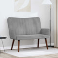 2-Sitzer Sofa Hellgrau 115 x 61 x 87 cm Samt (V)
