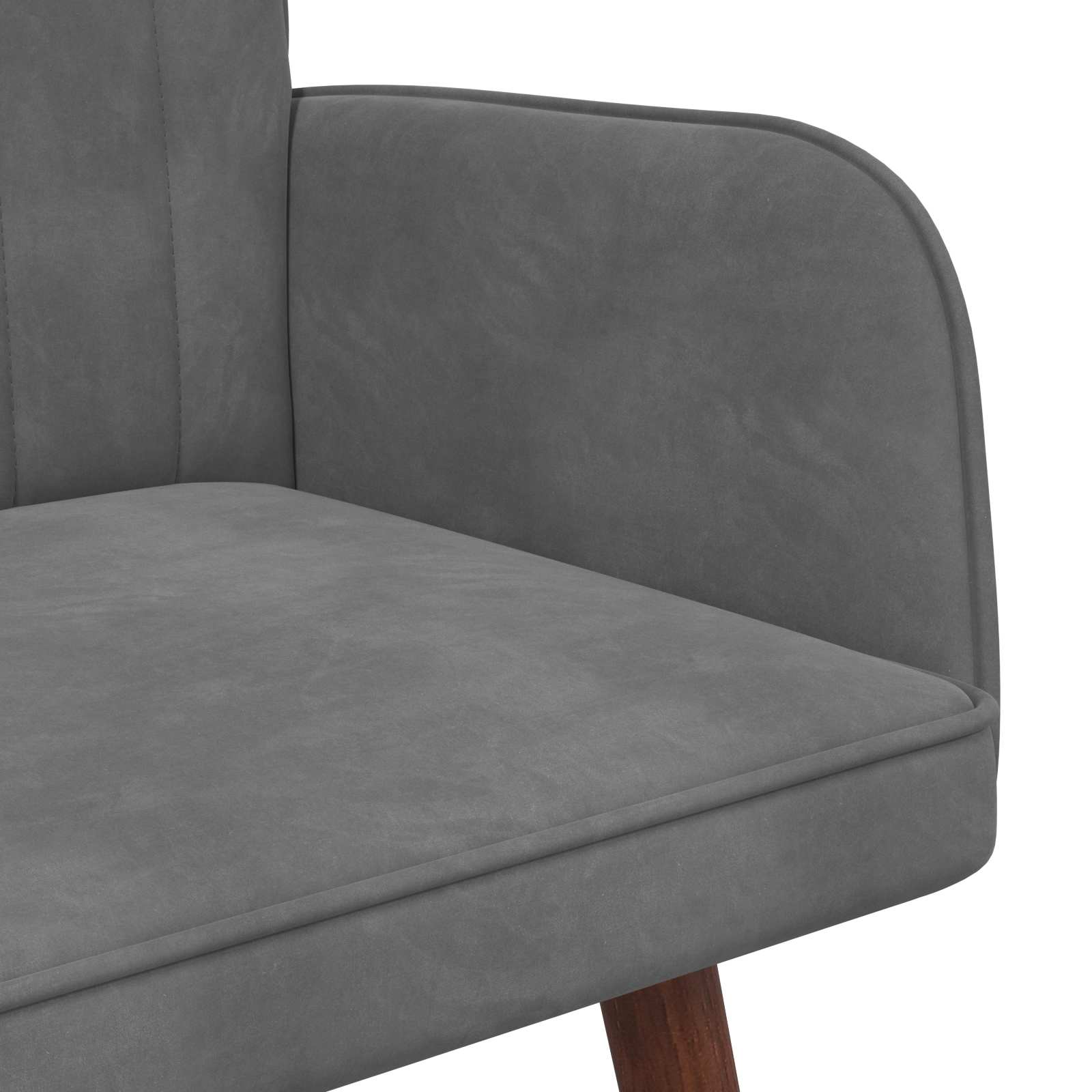 2-Sitzer Sofa Dunkelgrau 115 x 61 x 87 cm Samt (V)