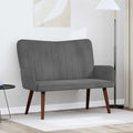 2-Sitzer Sofa Dunkelgrau 115 x 61 x 87 cm Samt (V)
