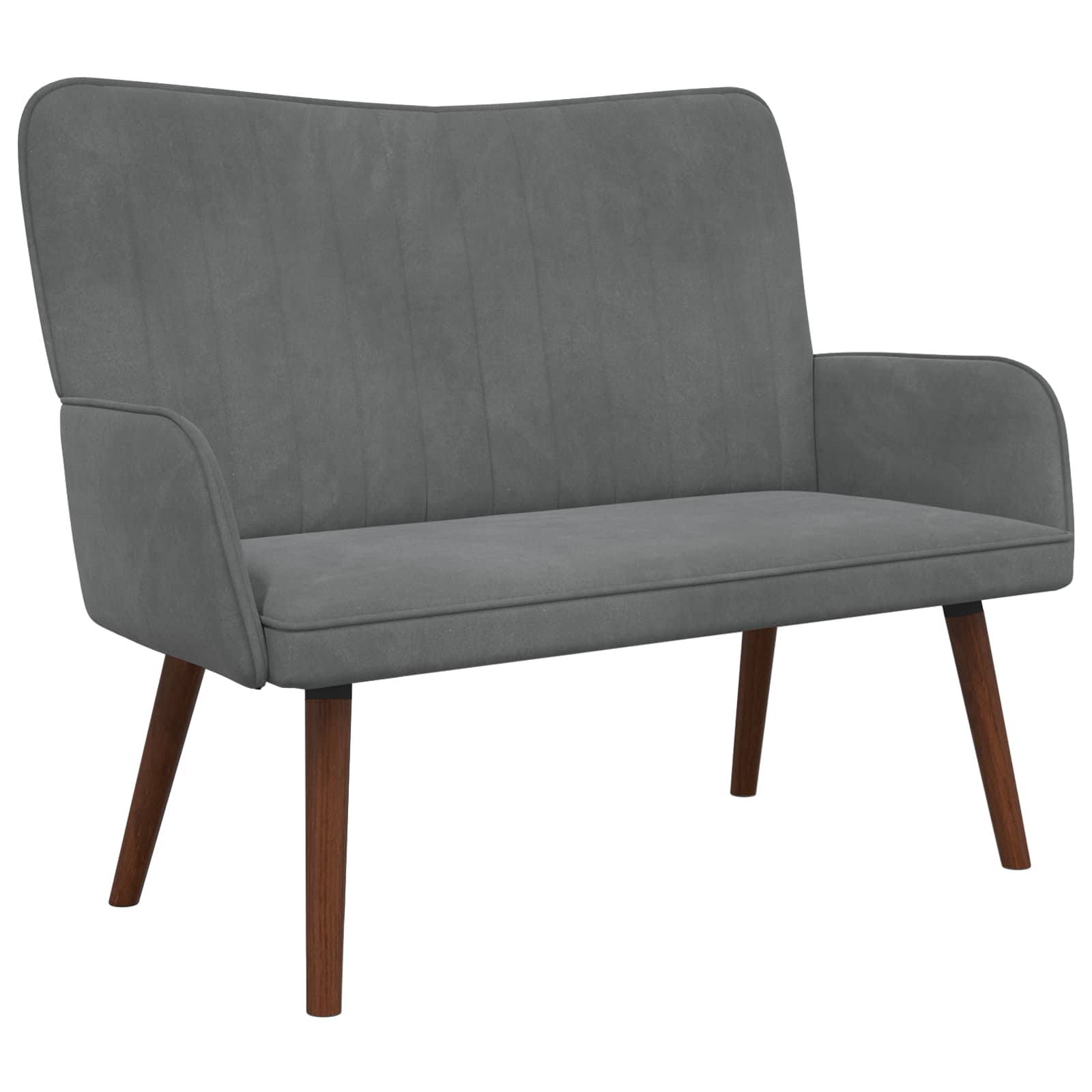 2-Sitzer Sofa Dunkelgrau 115 x 61 x 87 cm Samt (V)