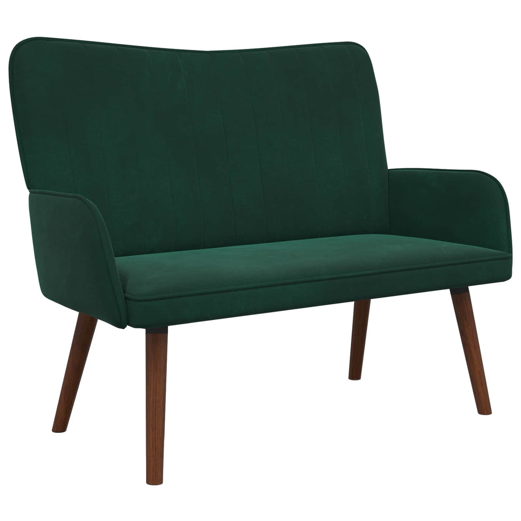 2-Sitzer Sofa Dunkelgrün 115 x 61 x 87 cm Samt (V)