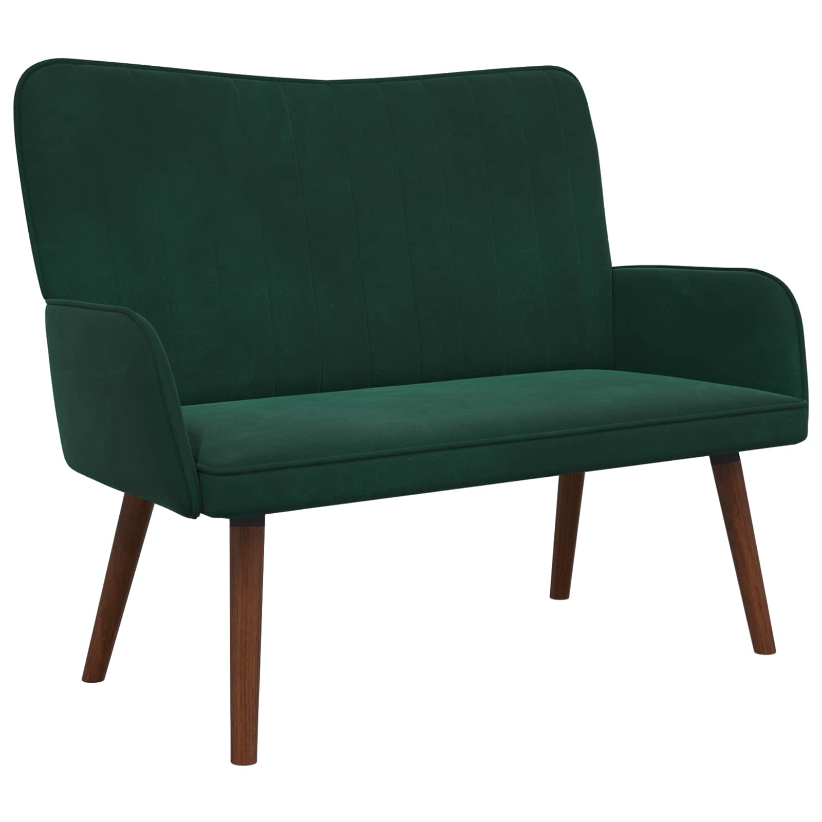 2-Sitzer Sofa Dunkelgrün 115 x 61 x 87 cm Samt (V)
