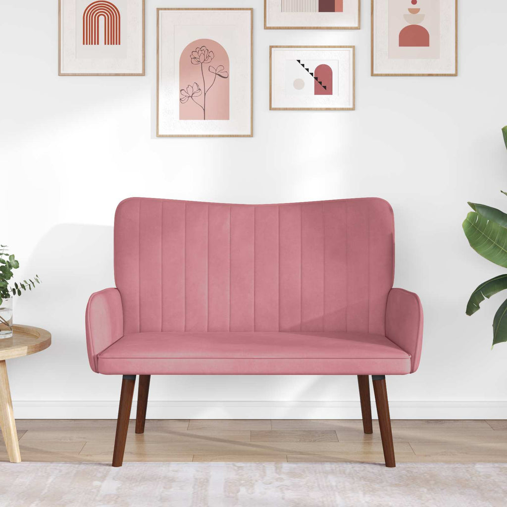 2-Sitzer Sofa Rosa 115 x 61 x 87 cm Samt (V)