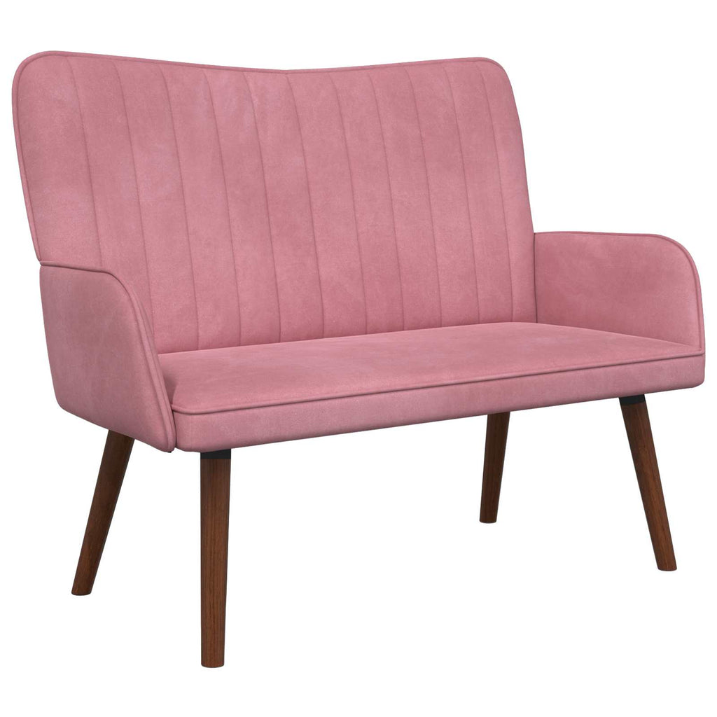 2-Sitzer Sofa Rosa 115 x 61 x 87 cm Samt (V)