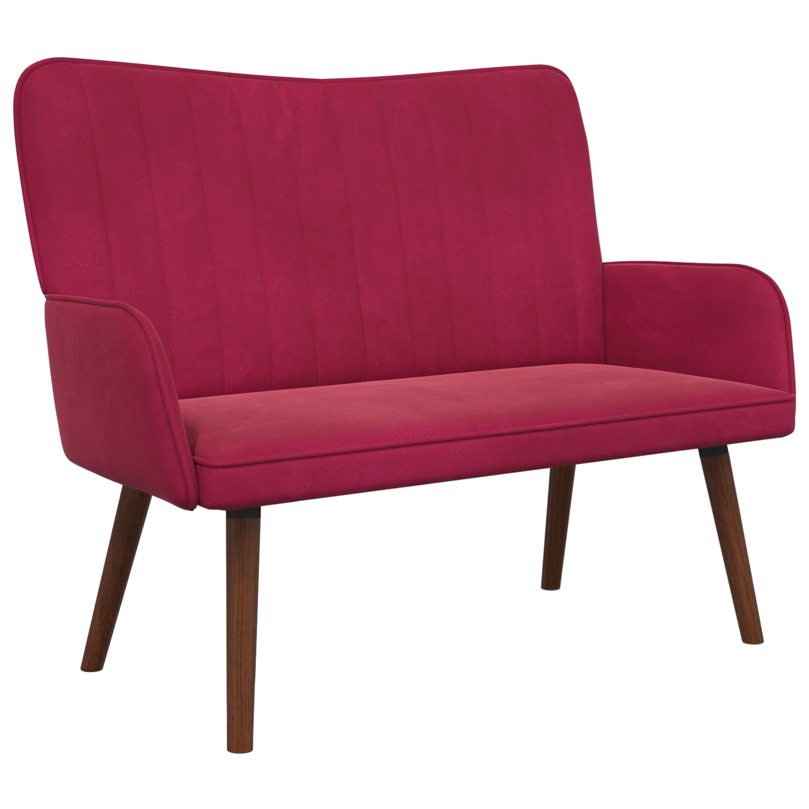 2-Sitzer Sofa Weinrot 115 x 61 x 87 cm Samt (V)