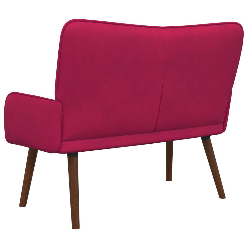 2-Sitzer Sofa Weinrot 115 x 61 x 87 cm Samt (V)