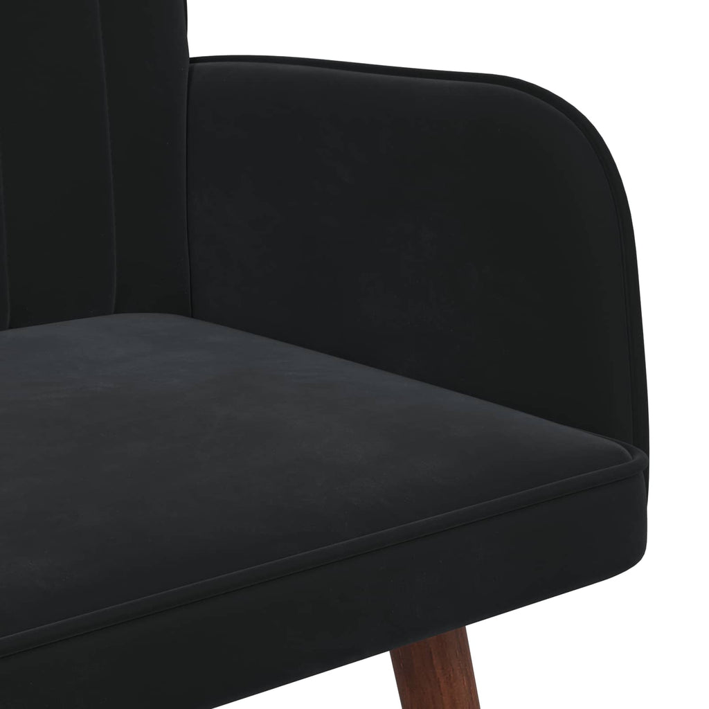 2-Sitzer Sofa Schwarz 115 x 61 x 87 cm Samt (V)