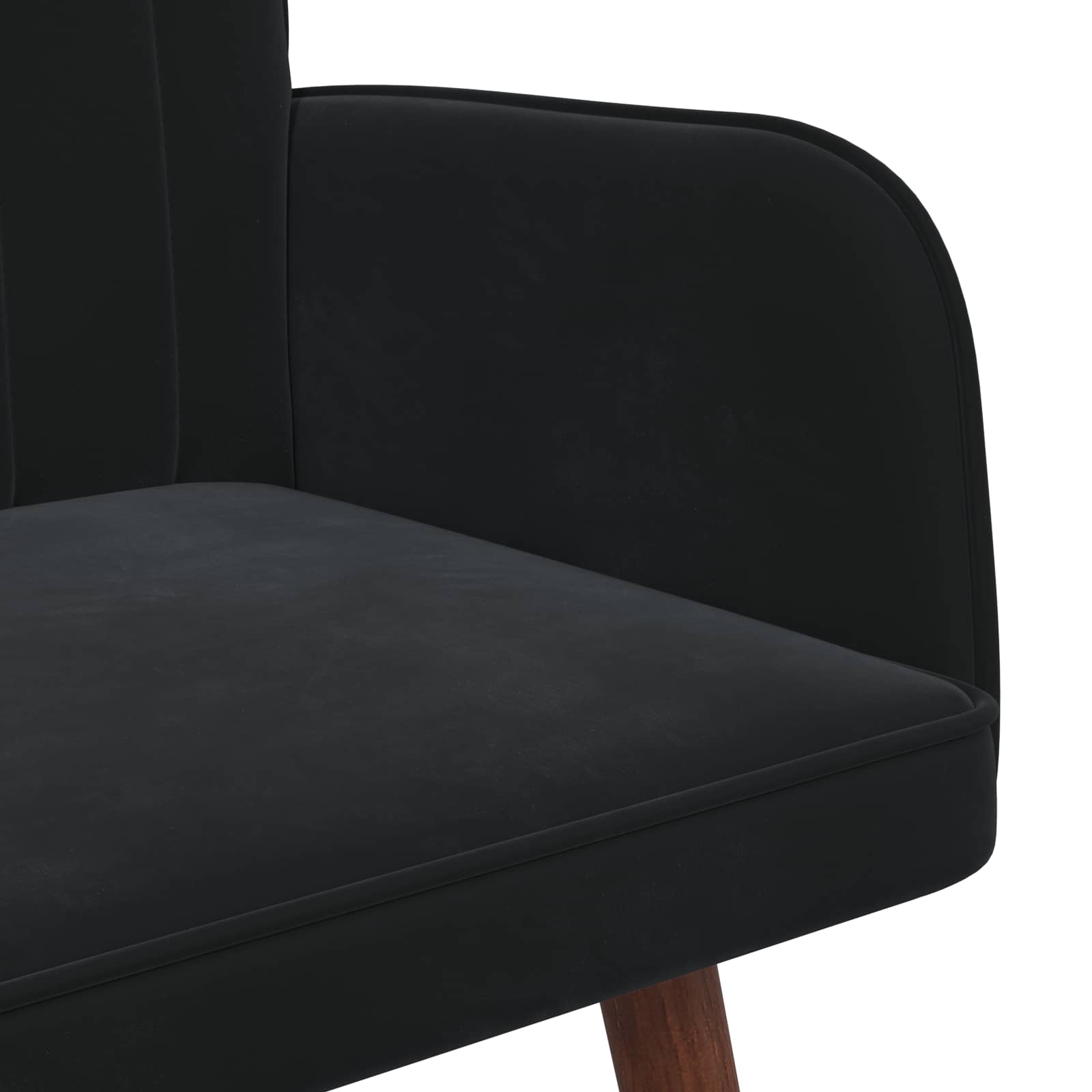 2-Sitzer Sofa Schwarz 115 x 61 x 87 cm Samt (V)