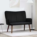 2-Sitzer Sofa Schwarz 115 x 61 x 87 cm Samt (V)