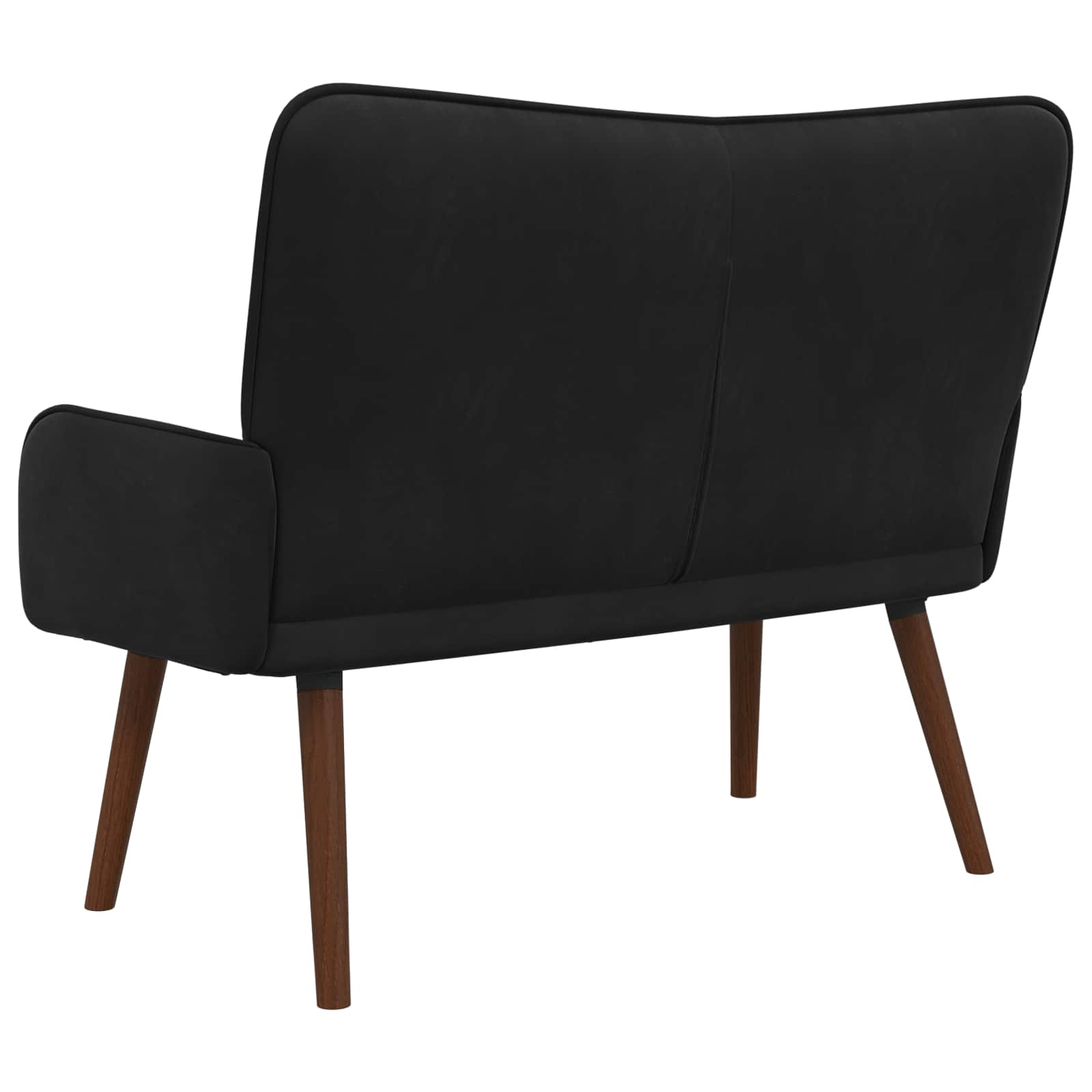 2-Sitzer Sofa Schwarz 115 x 61 x 87 cm Samt (V)