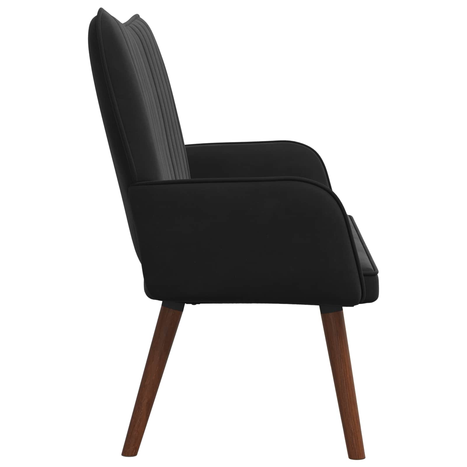 2-Sitzer Sofa Schwarz 115 x 61 x 87 cm Samt (V)