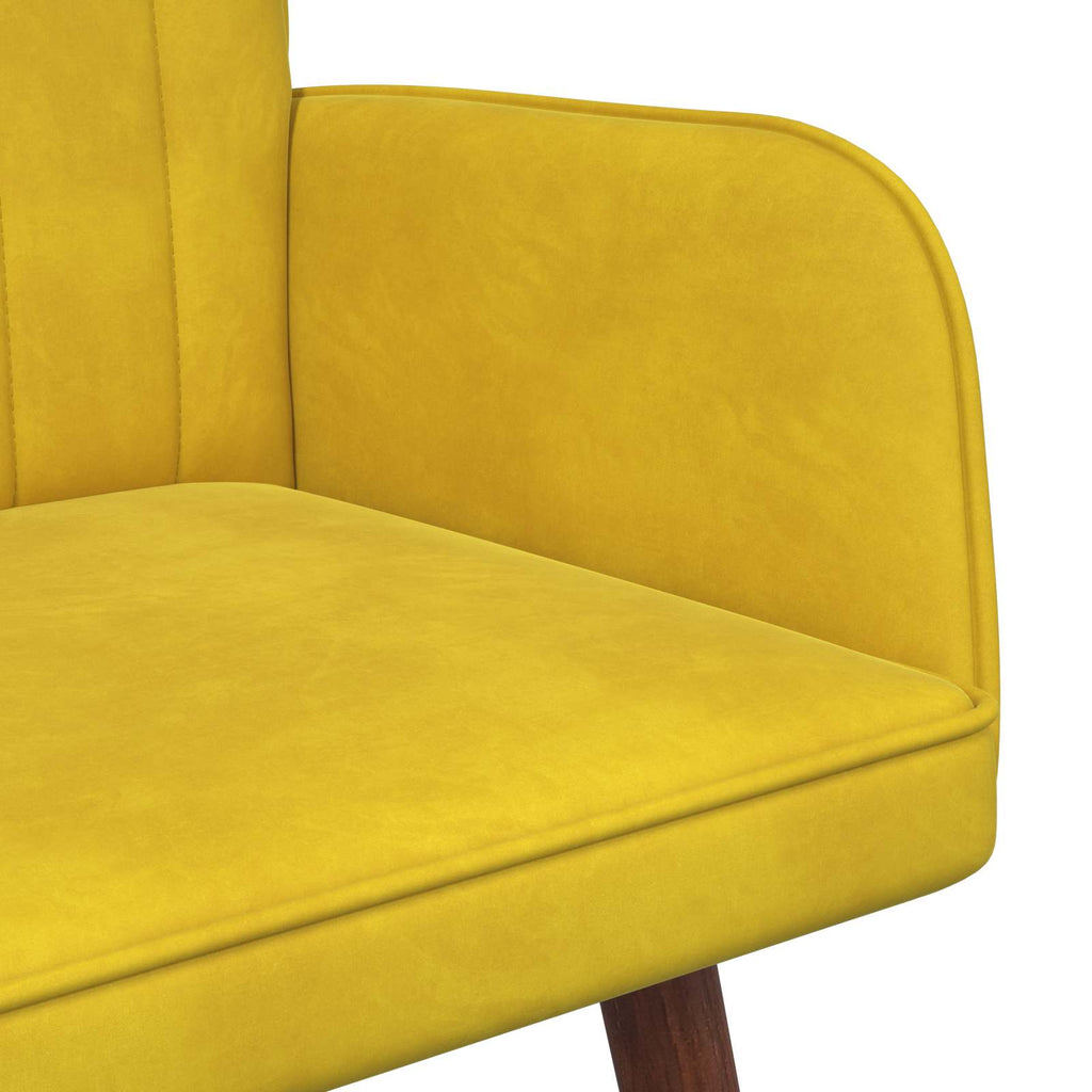 2-Sitzer Sofa Gelb 115 x 61 x 87 cm Samt (V)