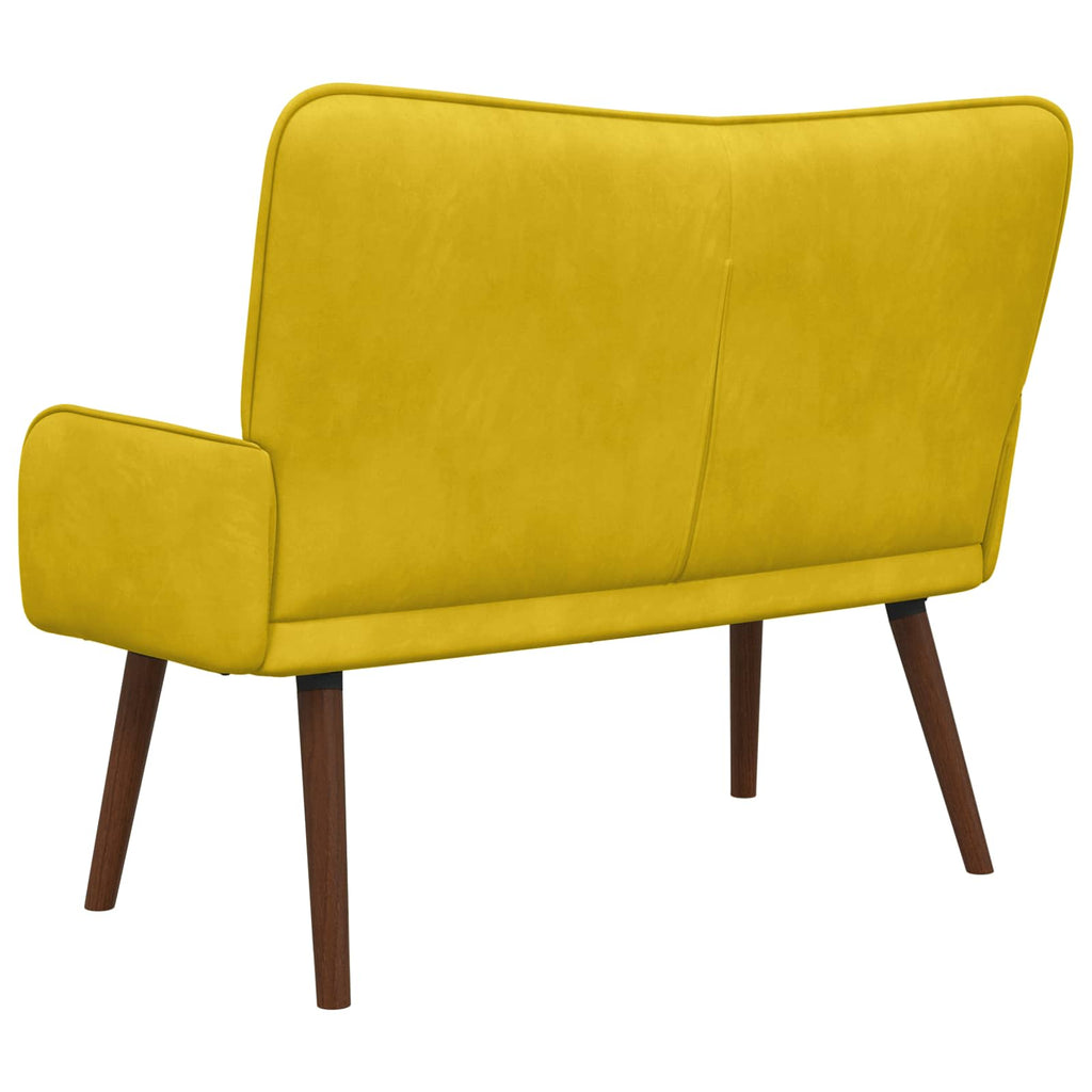 2-Sitzer Sofa Gelb 115 x 61 x 87 cm Samt (V)