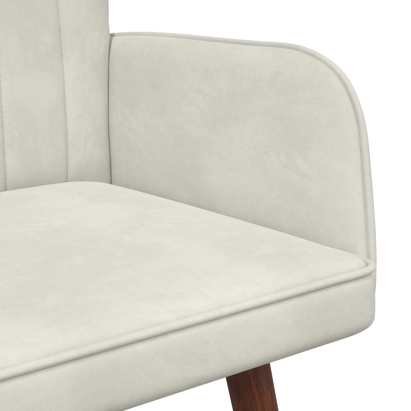2-Sitzer Sofa Creme 115 x 61 x 87 cm Samt (V)
