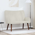 2-Sitzer Sofa Creme 115 x 61 x 87 cm Samt (V)