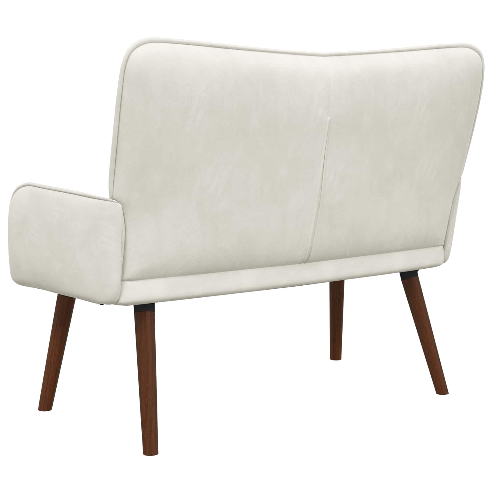 2-Sitzer Sofa Creme 115 x 61 x 87 cm Samt (V)