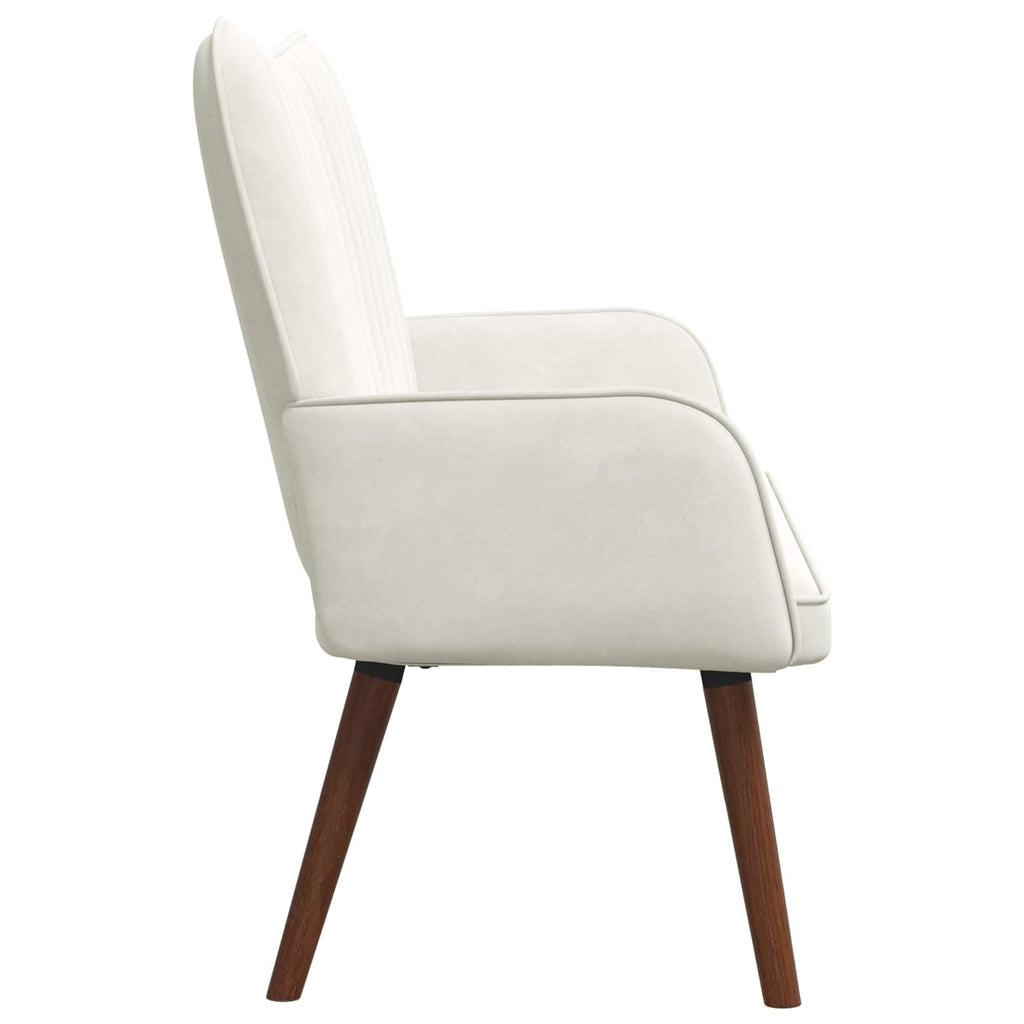 2-Sitzer Sofa Creme 115 x 61 x 87 cm Samt (V)