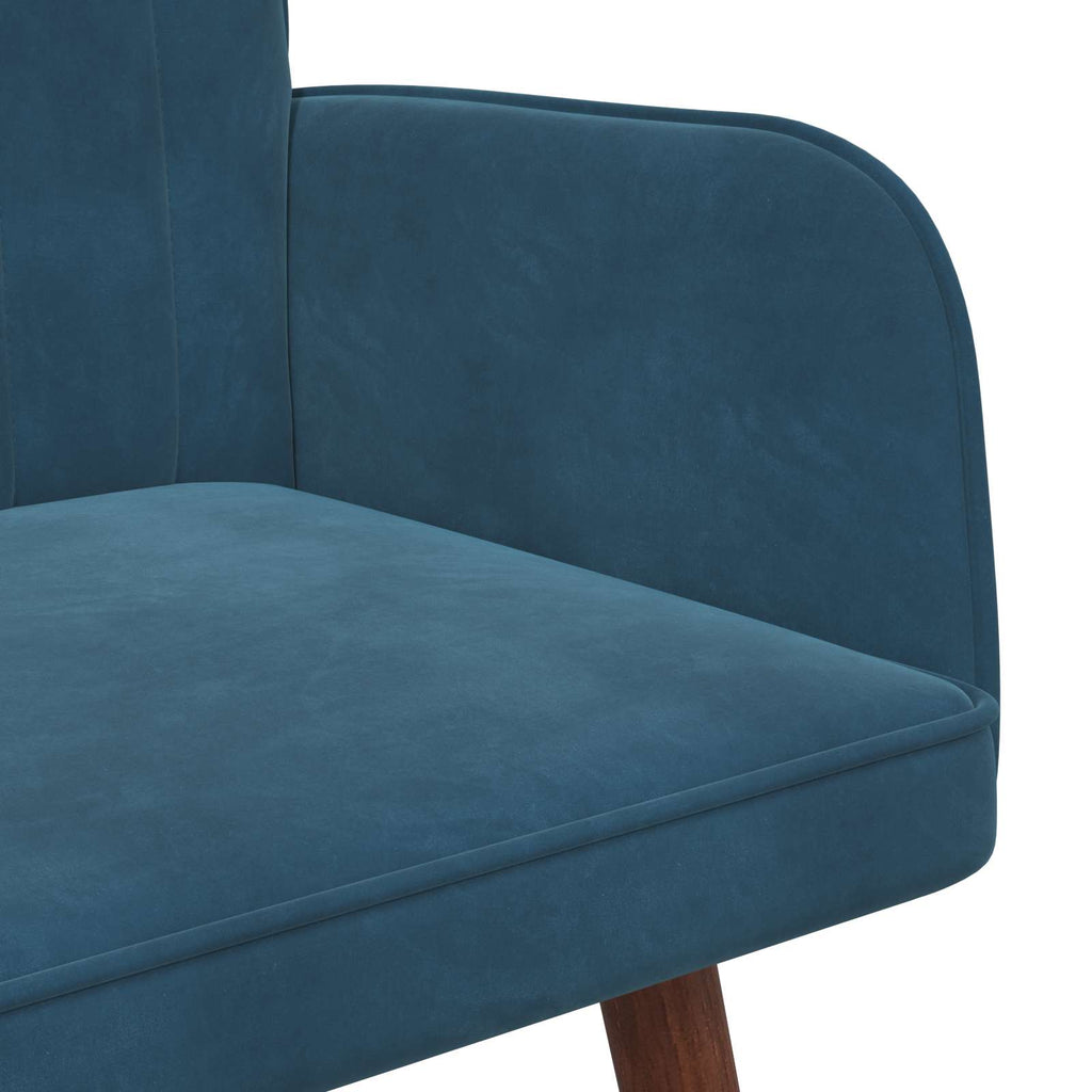2-Sitzer Sofa Blau 115 x 61 x 87 cm Samt (V)