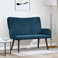 2-Sitzer Sofa Blau 115 x 61 x 87 cm Samt (V)