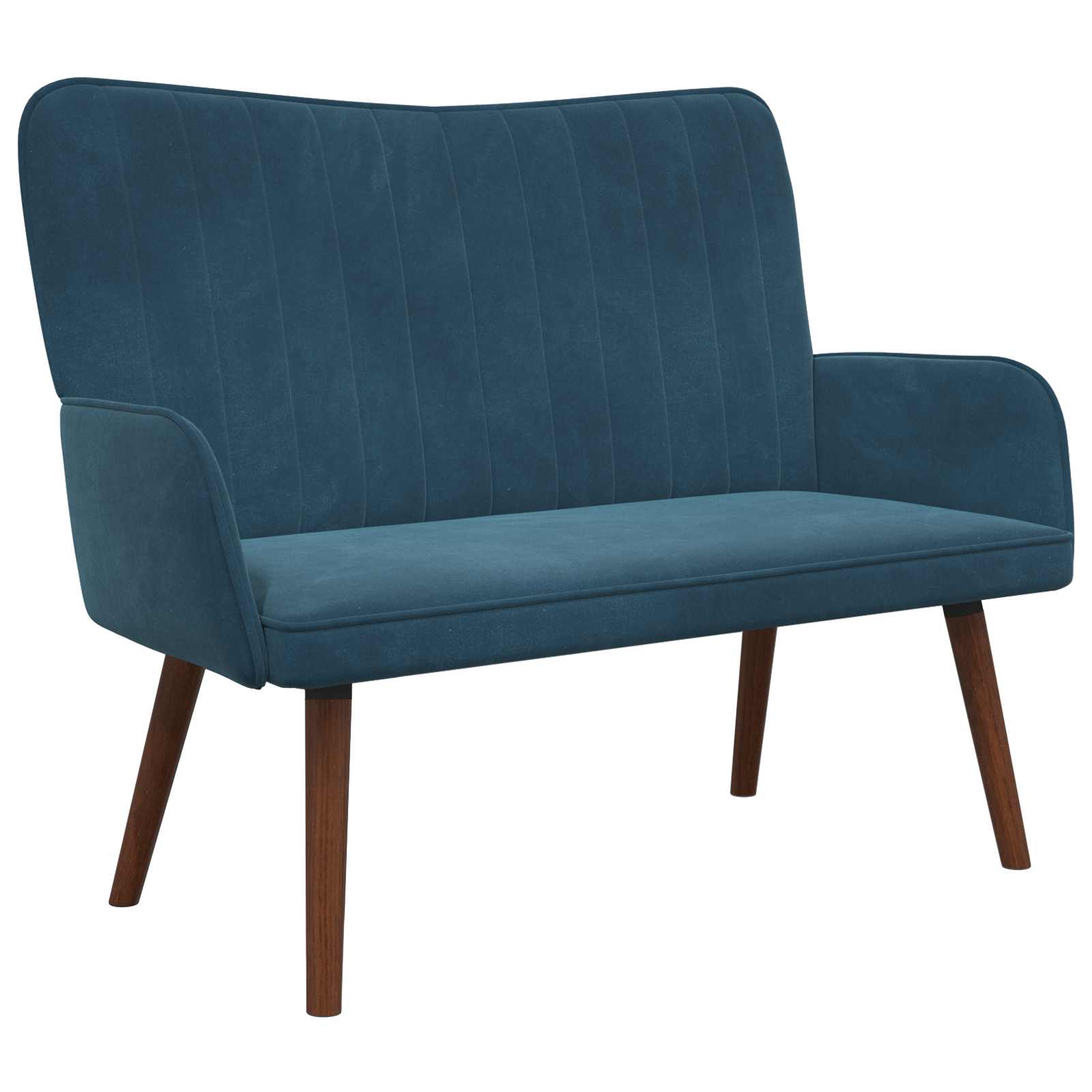 2-Sitzer Sofa Blau 115 x 61 x 87 cm Samt (V)