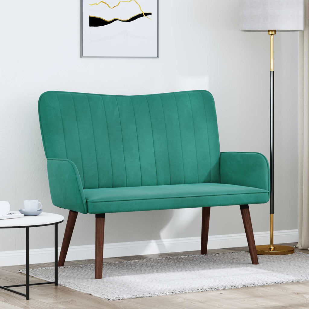 2-Sitzer Sofa Türkis 115 x 61 x 87 cm Samt (V)