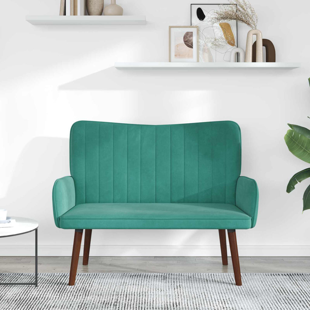 2-Sitzer Sofa Türkis 115 x 61 x 87 cm Samt (V)