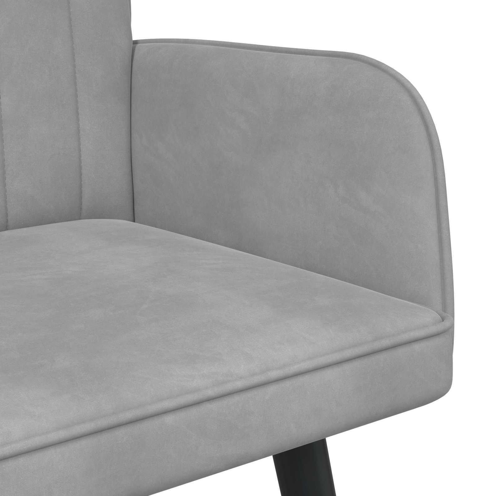 2-Sitzer Sofa Hellgrau 115 x 61 x 87 cm Samt (V)