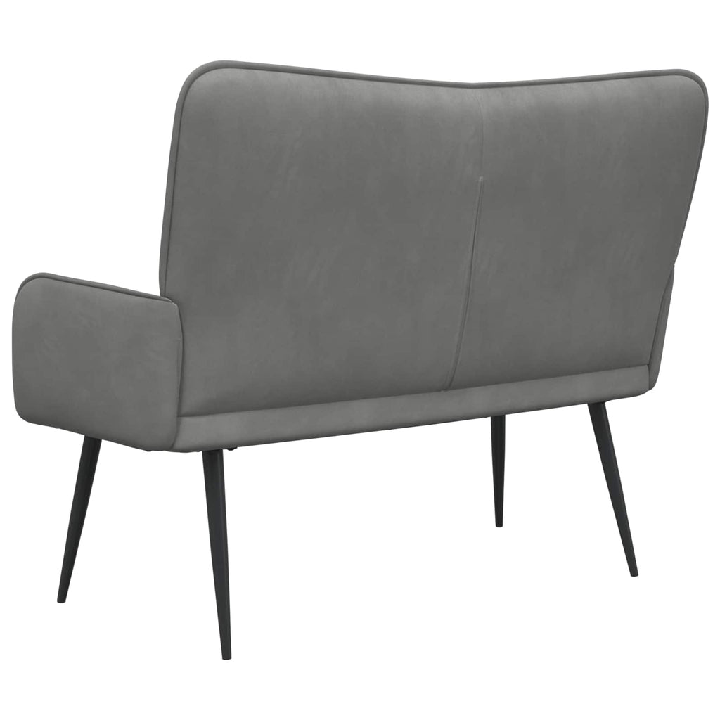 2-Sitzer Sofa Dunkelgrau 115 x 61 x 87 cm Samt (V)