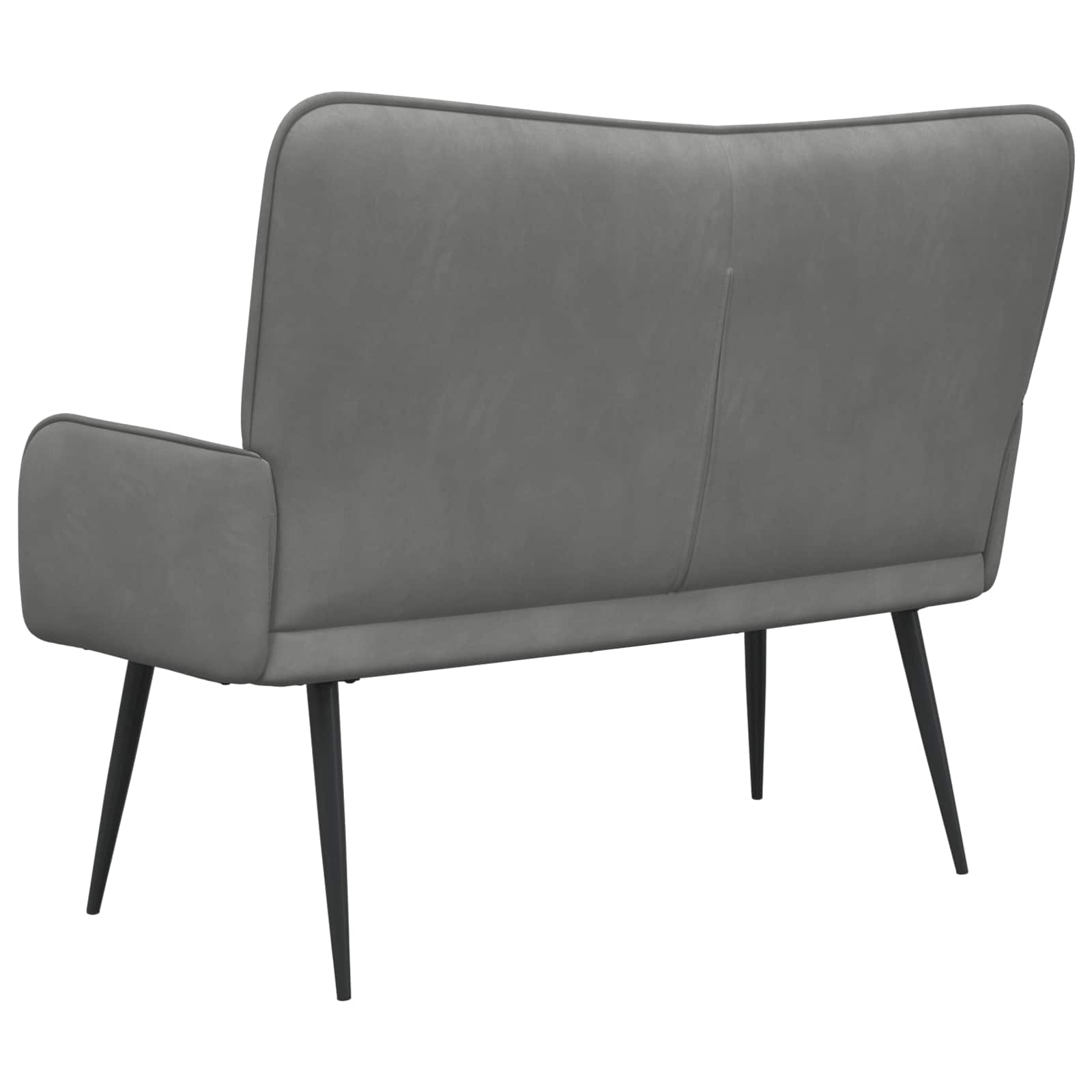 2-Sitzer Sofa Dunkelgrau 115 x 61 x 87 cm Samt (V)