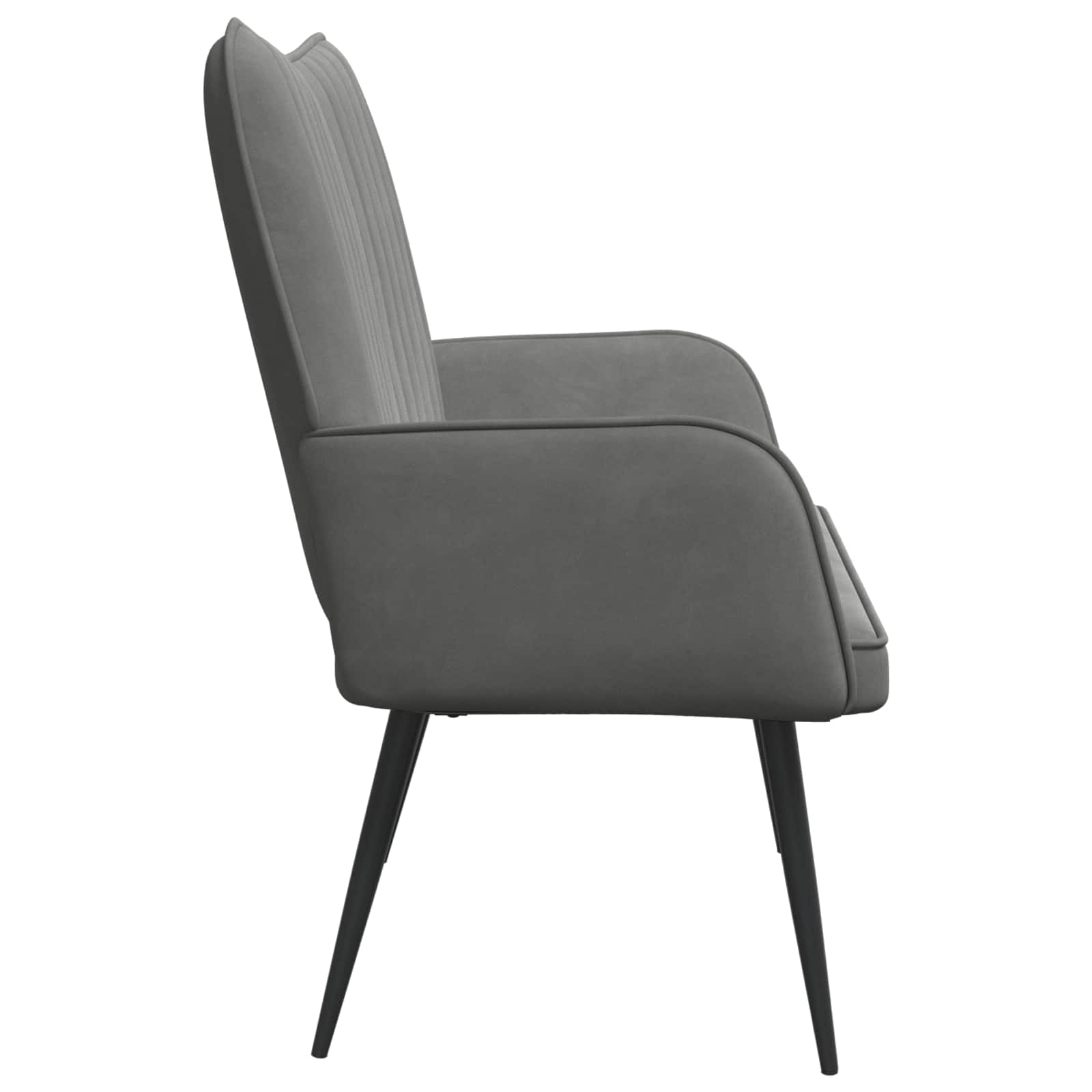 2-Sitzer Sofa Dunkelgrau 115 x 61 x 87 cm Samt (V)