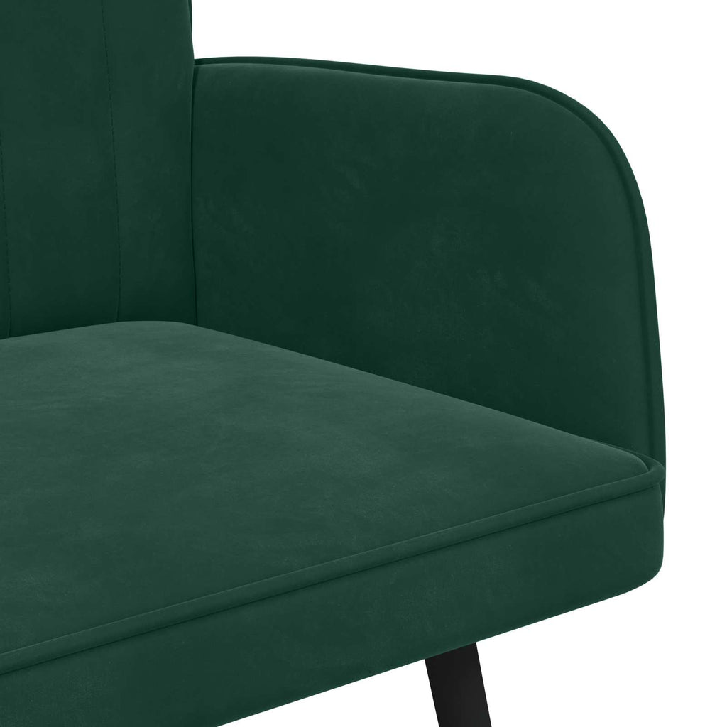 2-Sitzer Sofa Dunkelgrün 115 x 61 x 87 cm Samt (V)