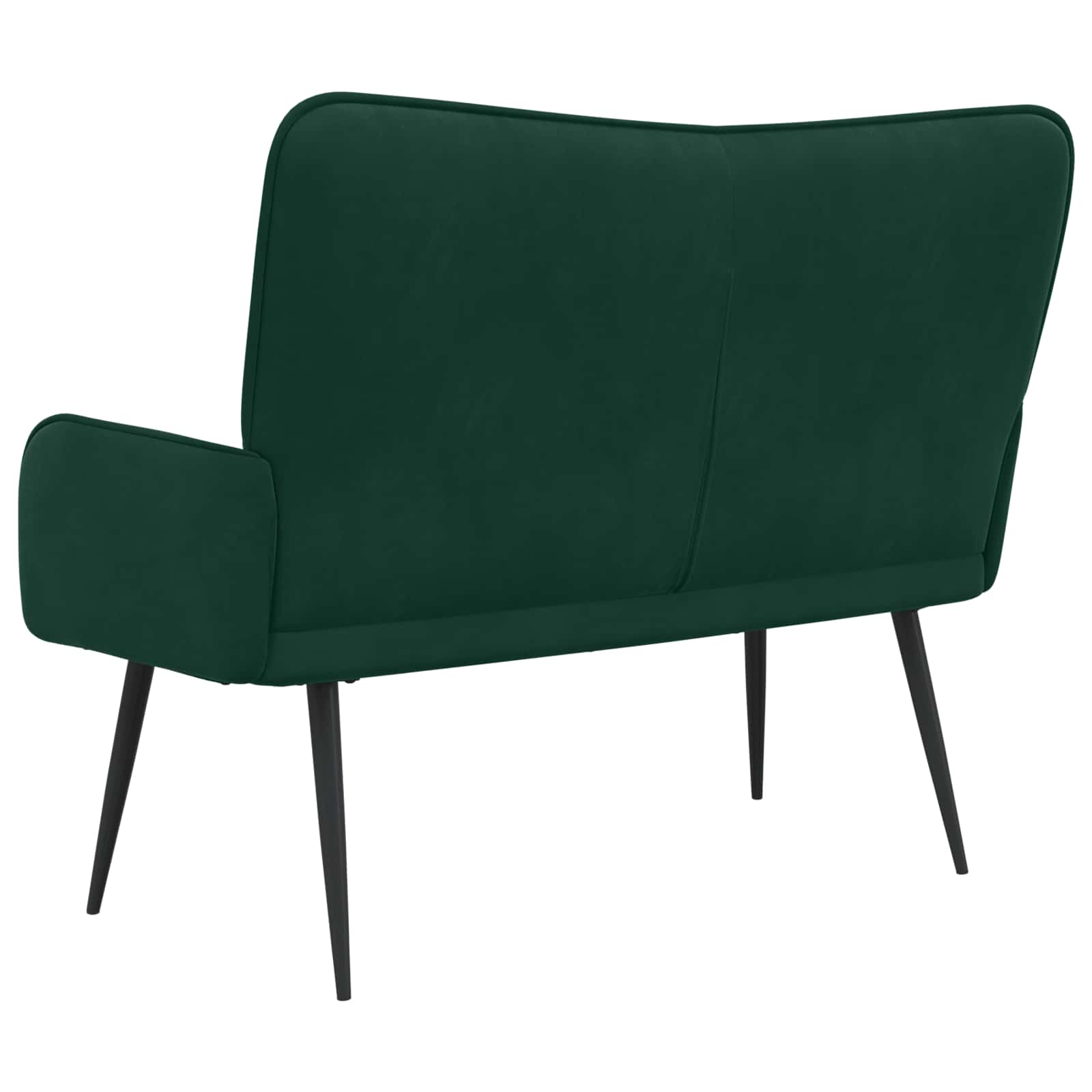 2-Sitzer Sofa Dunkelgrün 115 x 61 x 87 cm Samt (V)