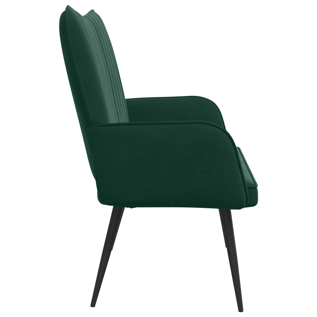 2-Sitzer Sofa Dunkelgrün 115 x 61 x 87 cm Samt (V)