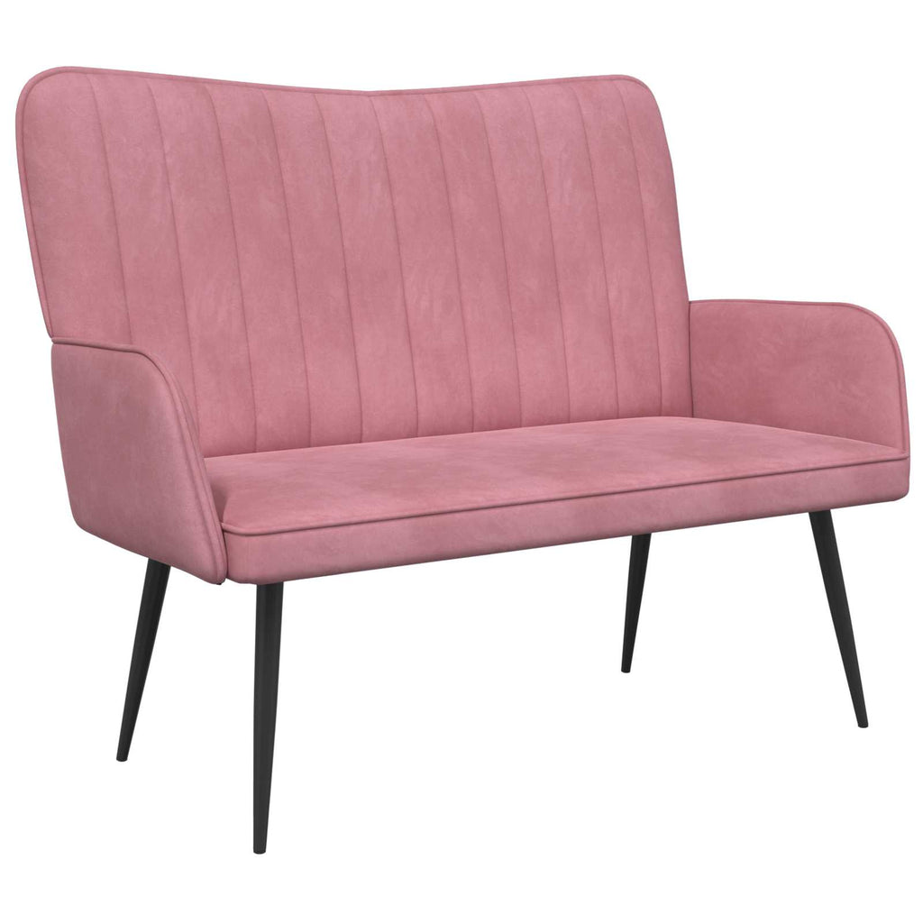 2-Sitzer Sofa Rosa 115 x 61 x 87 cm Samt (V)