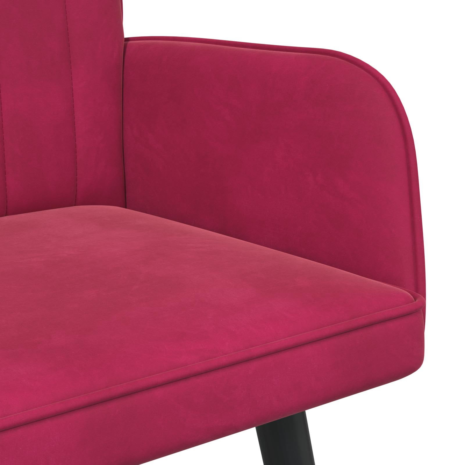 2-Sitzer Sofa Weinrot 115 x 61 x 87 cm Samt (V)