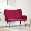 2-Sitzer Sofa Weinrot 115 x 61 x 87 cm Samt (V)