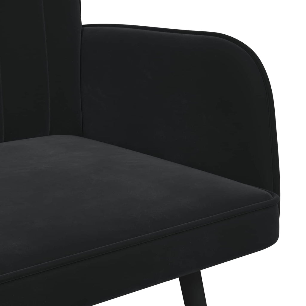 2-Sitzer Sofa Schwarz 115 x 61 x 87 cm Samt (V)