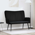 2-Sitzer Sofa Schwarz 115 x 61 x 87 cm Samt (V)