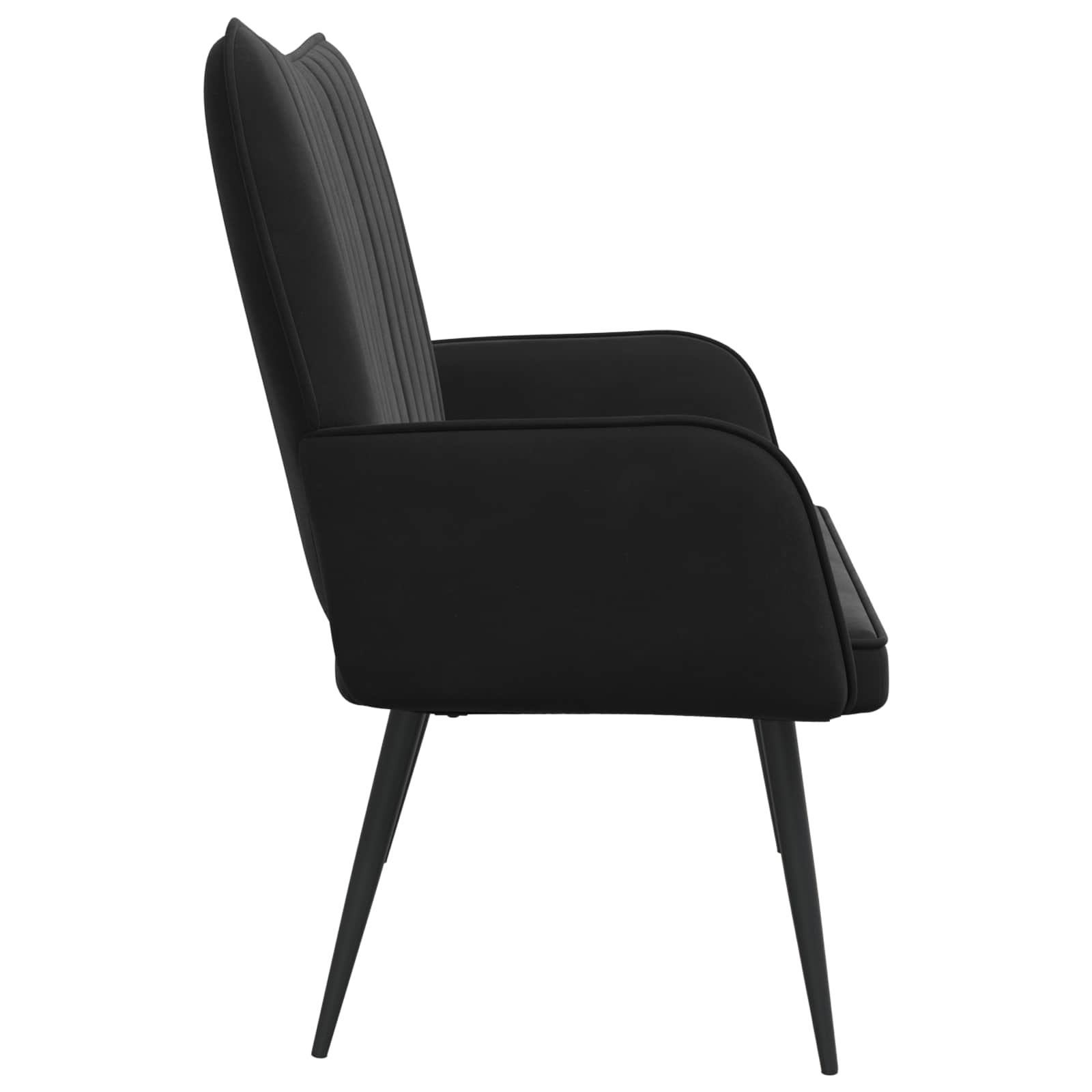 2-Sitzer Sofa Schwarz 115 x 61 x 87 cm Samt (V)