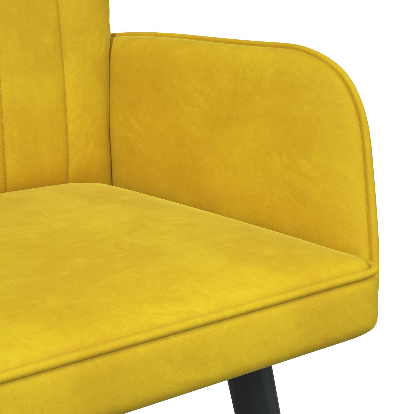 2-Sitzer Sofa Gelb 115 x 61 x 87 cm Samt (V)