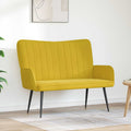 2-Sitzer Sofa Gelb 115 x 61 x 87 cm Samt (V)