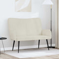 2-Sitzer Sofa Creme 115 x 61 x 87 cm Samt (V)
