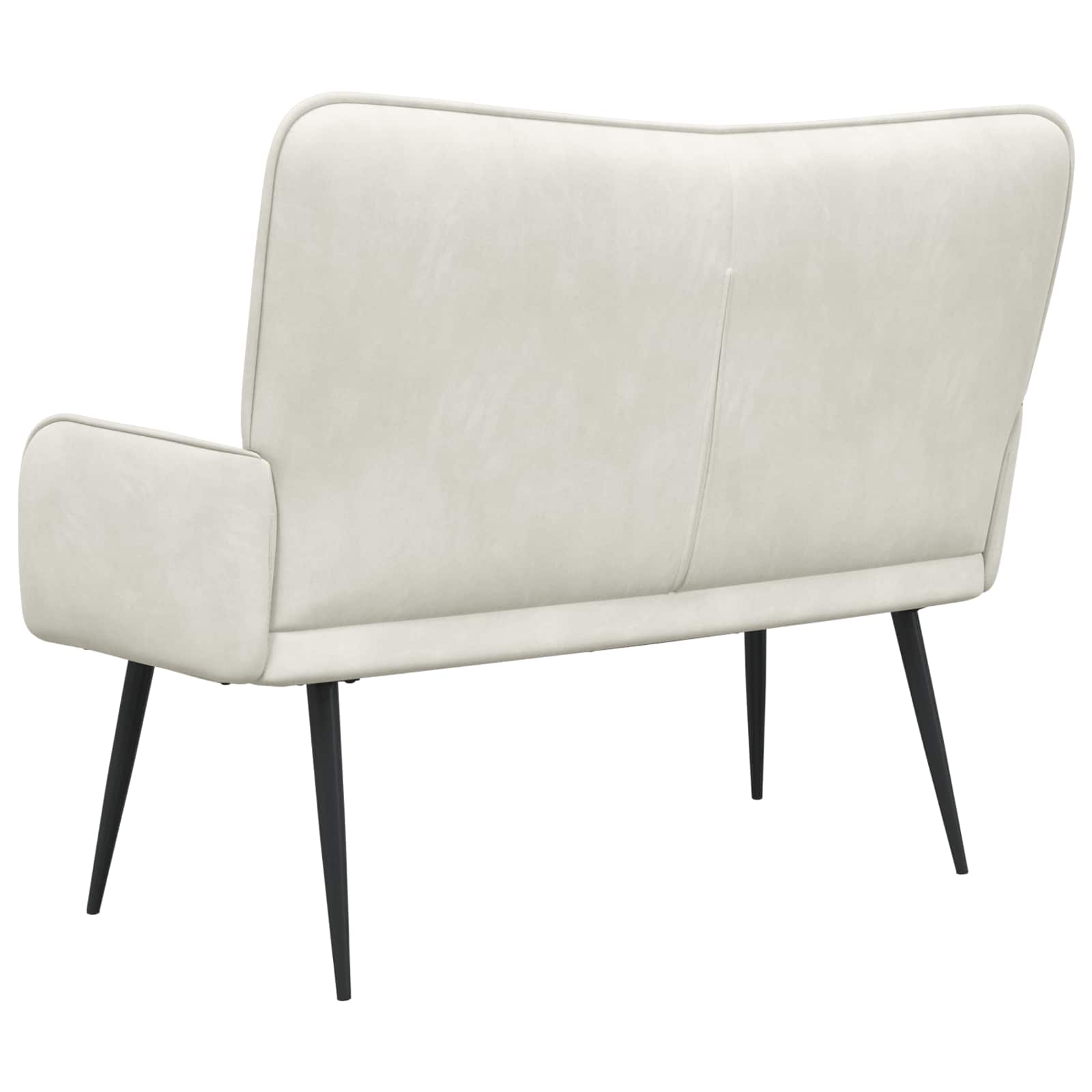 2-Sitzer Sofa Creme 115 x 61 x 87 cm Samt (V)